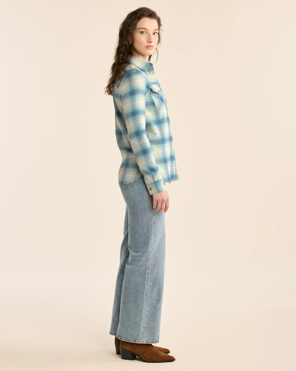 WOMEN'S PLAID MADISON DOUBLEBRUSHED FLANNEL SHIRT