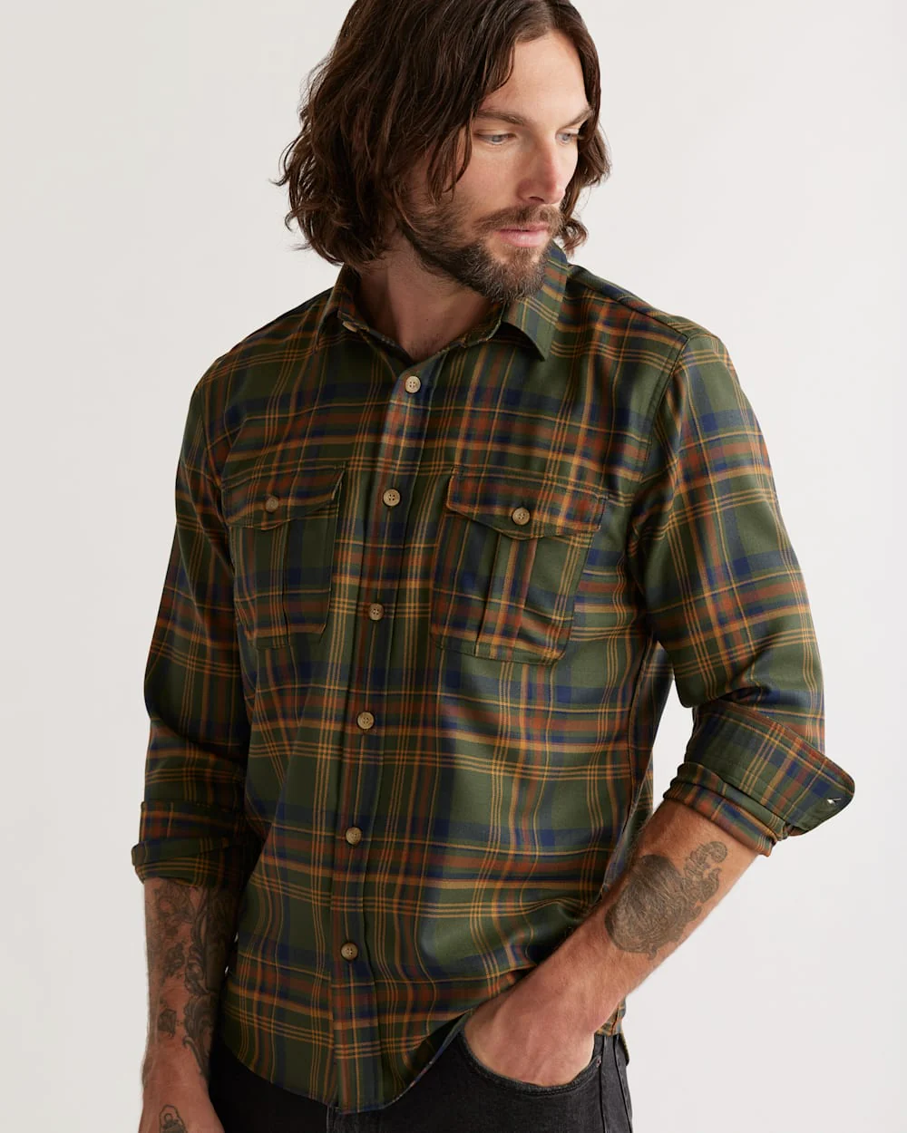 MEN'S PLAID HARRISON MERINO SHIRT