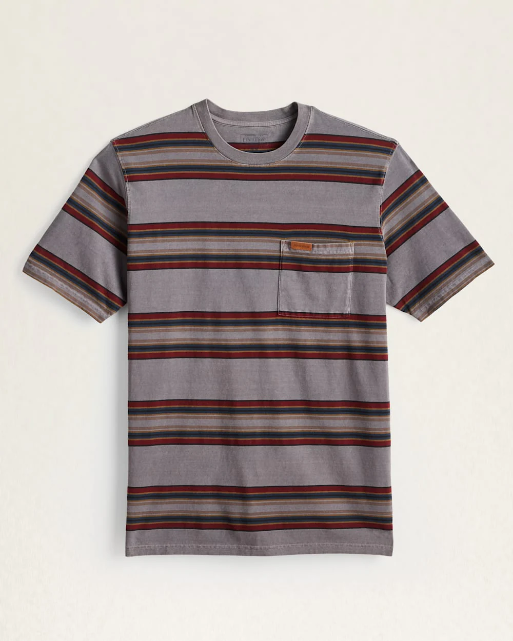 MEN'S SHORT-SLEEVE STRIPED DESCHUTES POCKET TEE