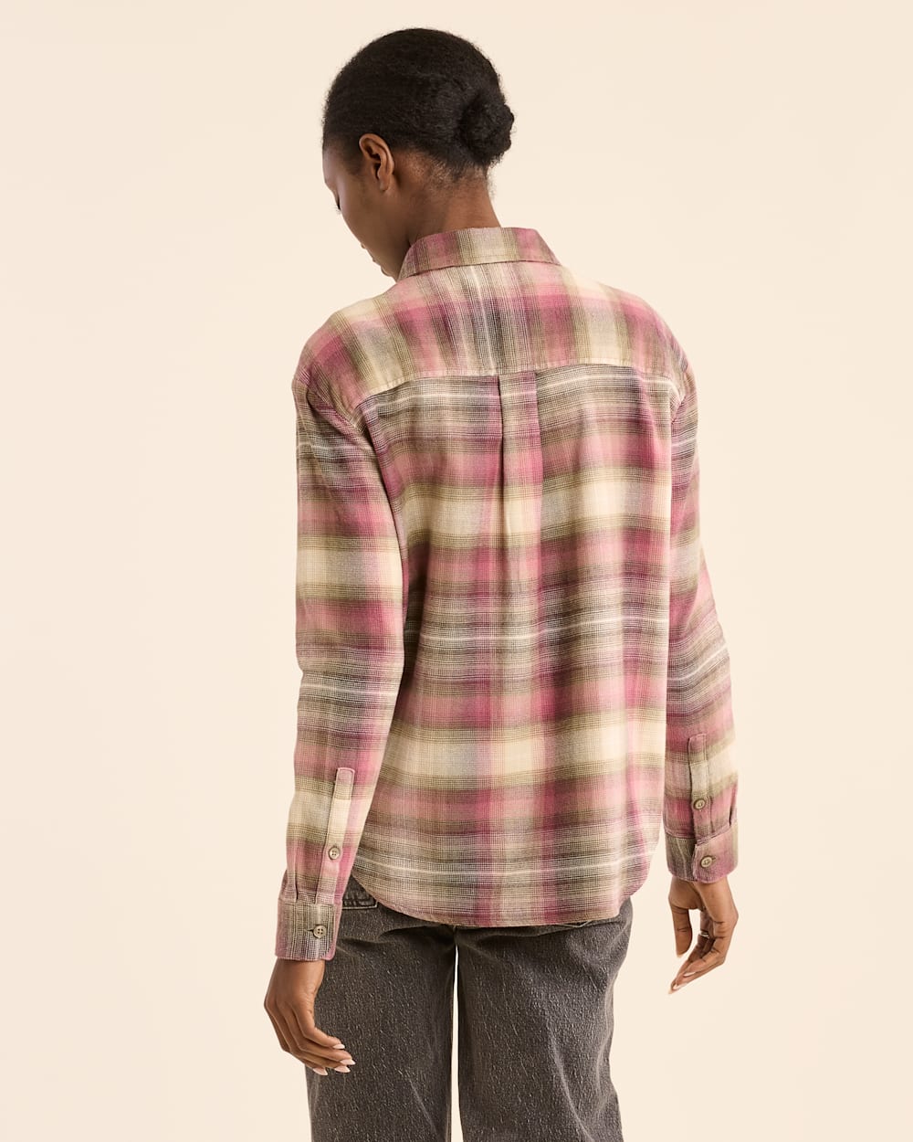WOMEN'S PLAID BOYFRIEND DOUBLEBRUSHED FLANNEL SHIRT