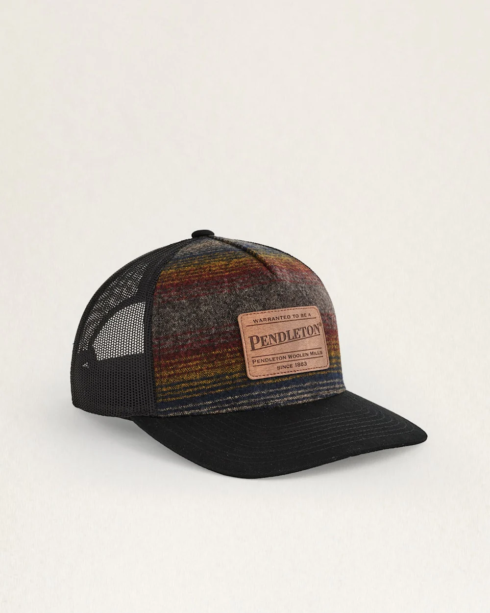 OMBRE STRIPE WOOL TRUCKER HAT