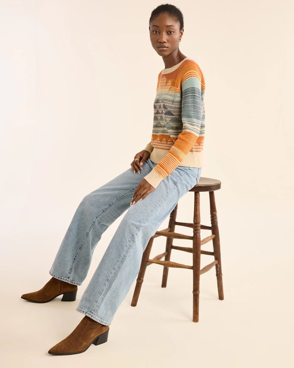WOMEN'S SUNSET RAGLAN COTTON SWEATER