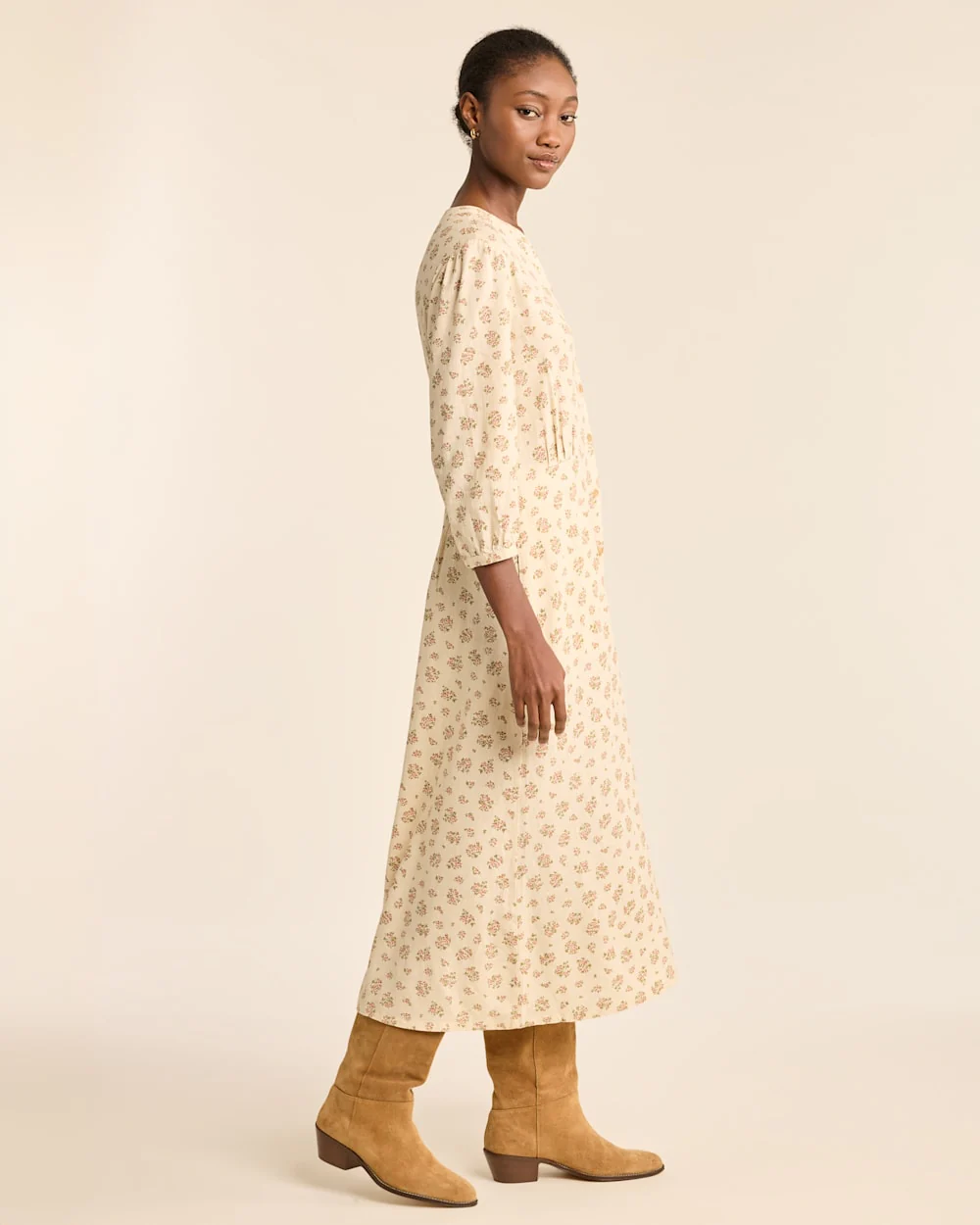 WOMEN'S FLORAL BUTTON-FRONT LANA DRESS