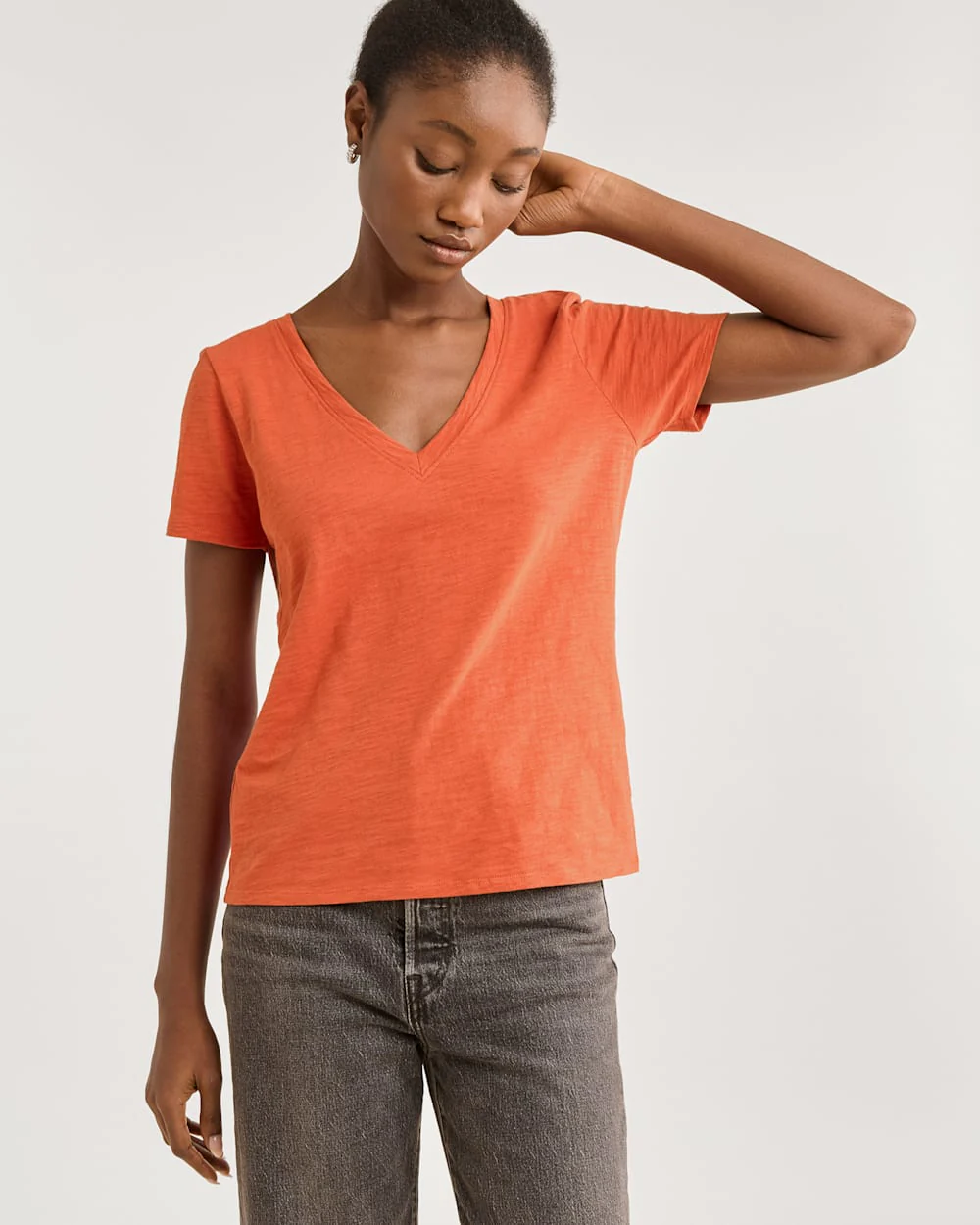 WOMEN'S SHORT-SLEEVE COTTON SLUB TEE