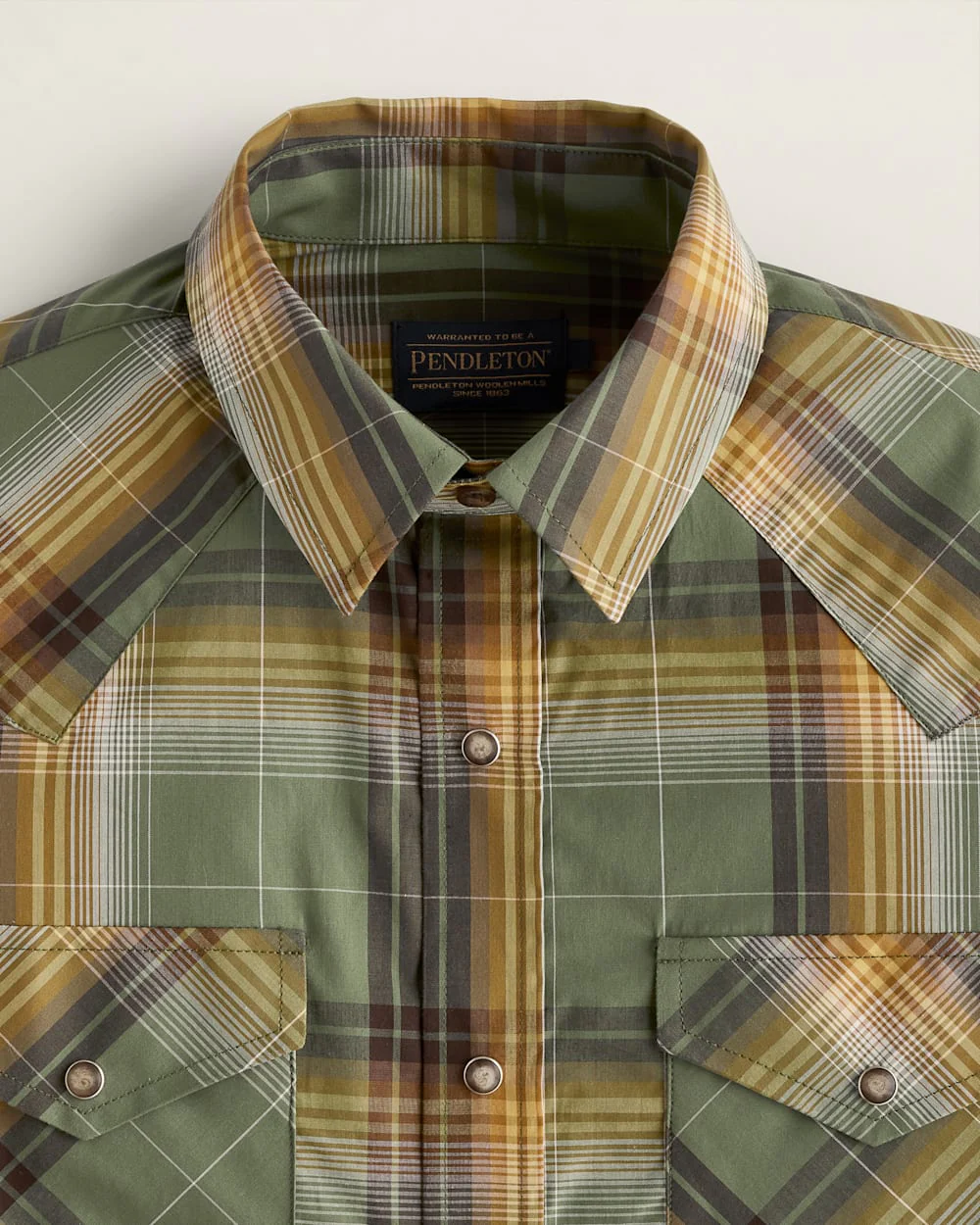MEN'S PLAID LONG-SLEEVE BISHOP COTTON SHIRT