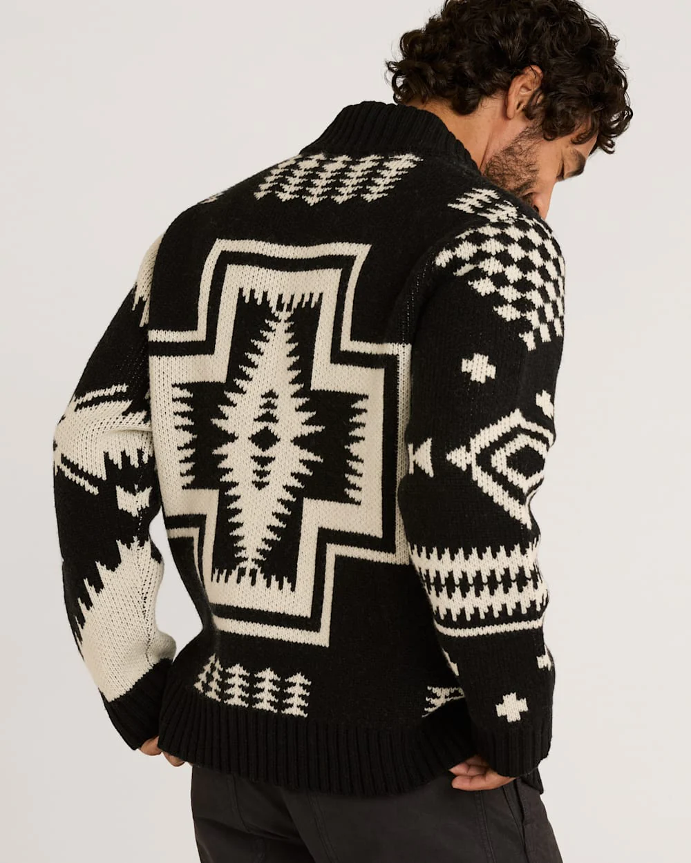 MEN'S MIXED ICONS LAMBSWOOL CARDIGAN
