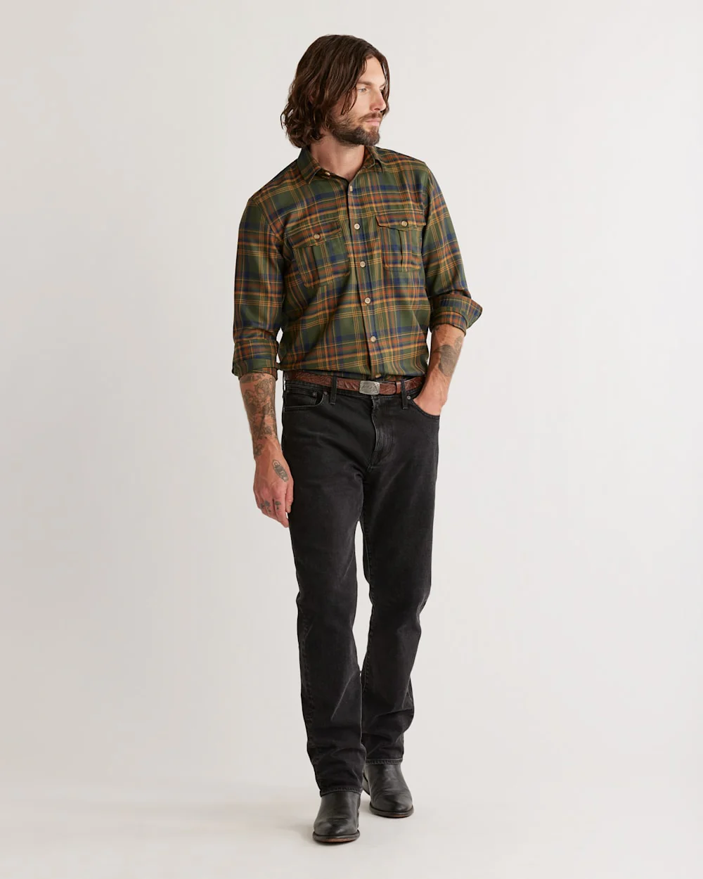 MEN'S PLAID HARRISON MERINO SHIRT