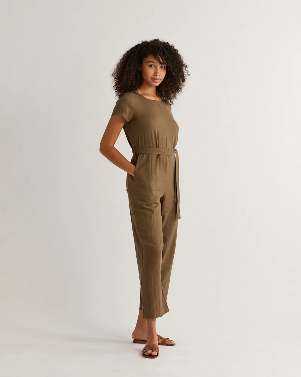 WOMEN'S LILA LINEN-BLEND JUMPSUIT