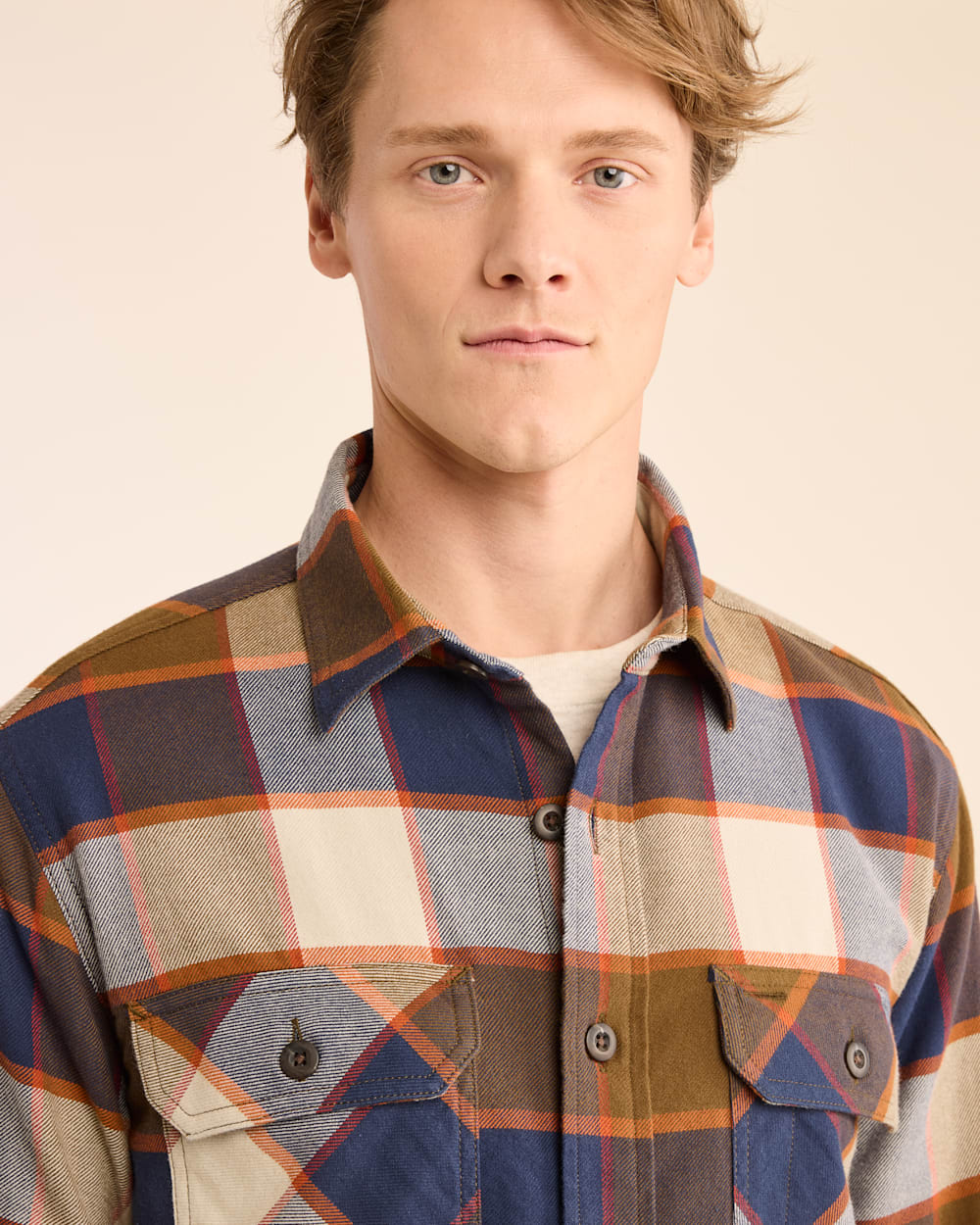MEN'S PLAID BURNSIDE DOUBLEBRUSHED FLANNEL SHIRT