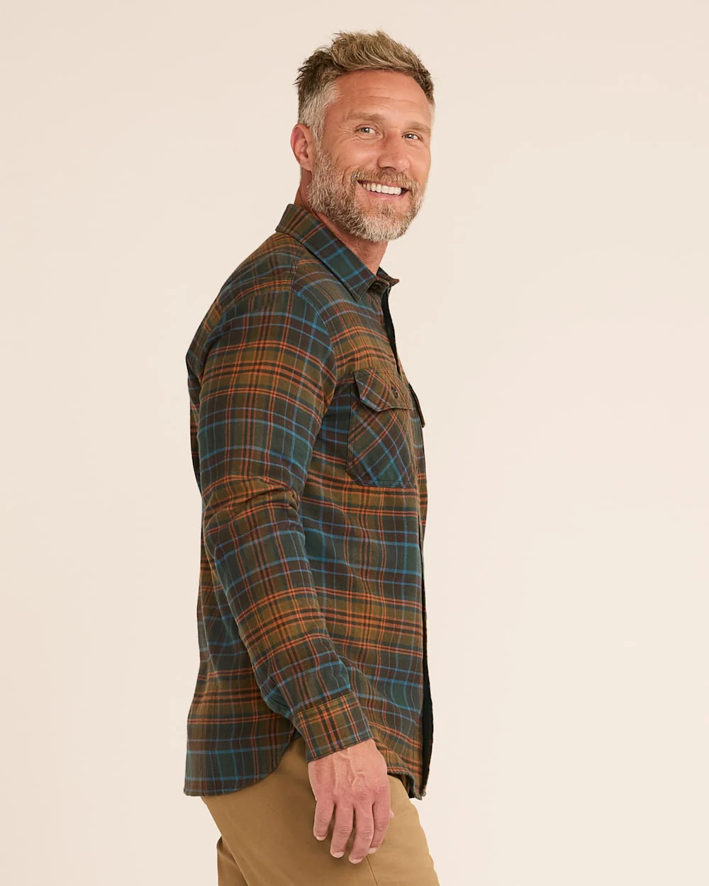 MEN'S PLAID BURNSIDE DOUBLEBRUSHED FLANNEL SHIRT