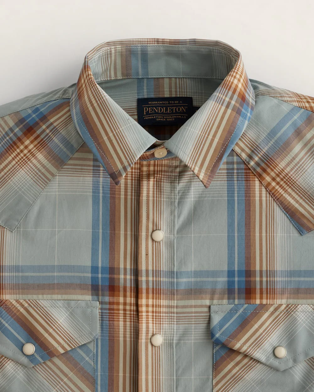 MEN'S PLAID SHORT-SLEEVE BISHOP COTTON SHIRT