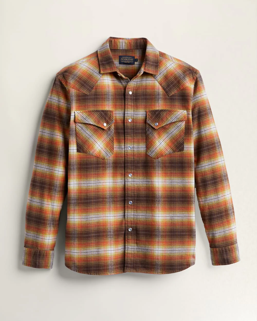 MEN'S PLAID WYATT SNAP-FRONT COTTON SHIRT