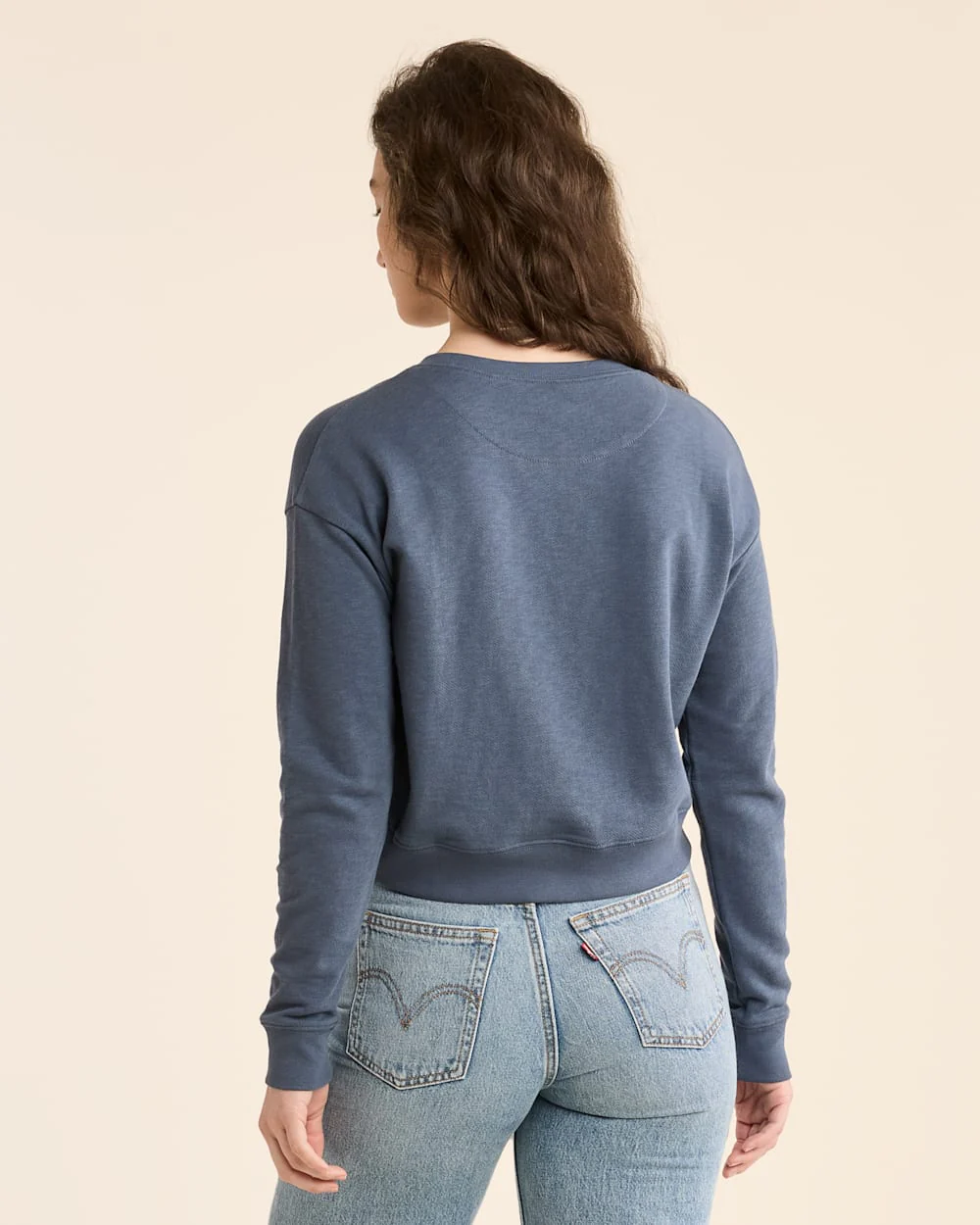 WOMEN'S SQUARE GRAPHIC FRENCH TERRY CREWNECK