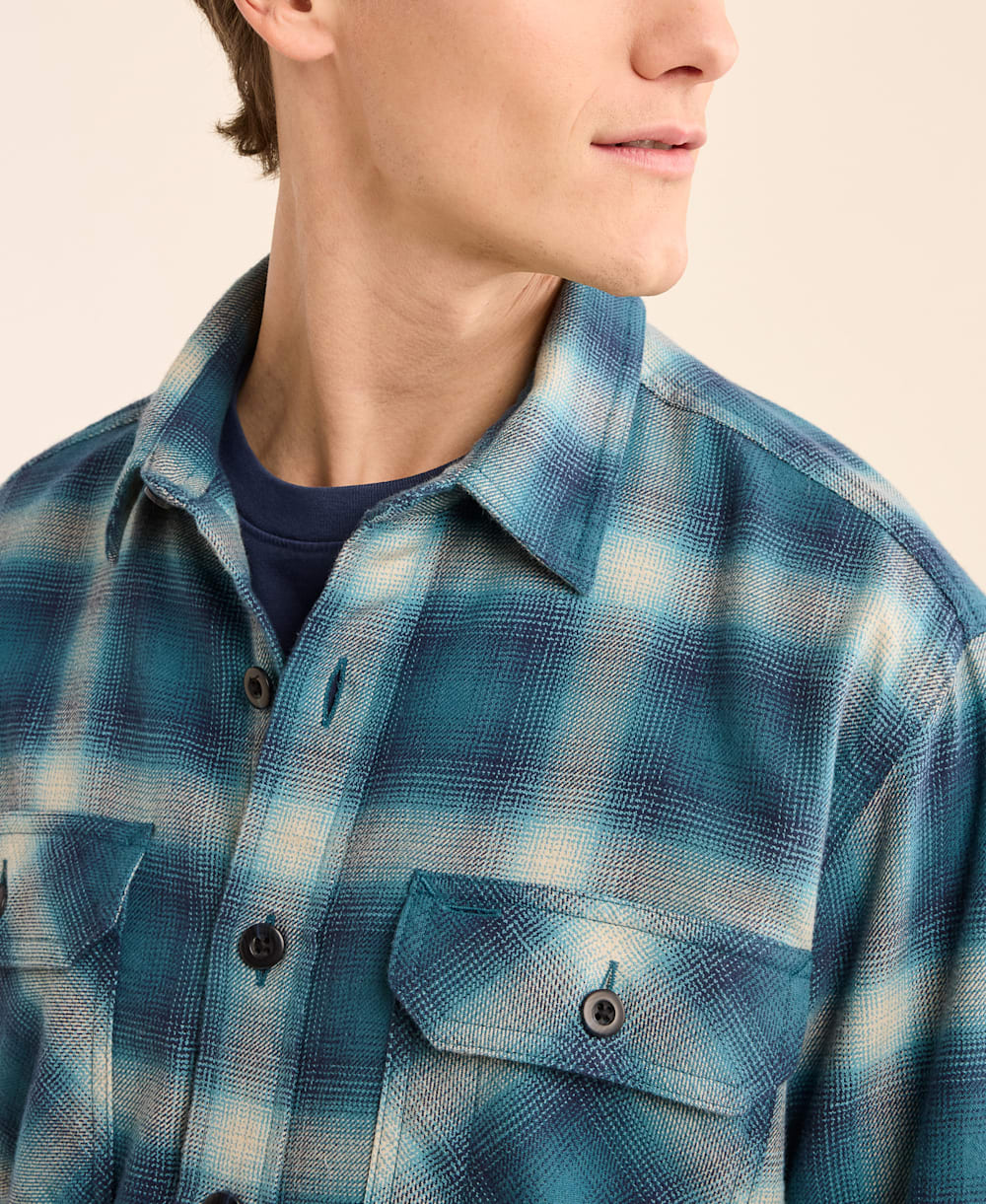 MEN'S PLAID BURNSIDE DOUBLEBRUSHED FLANNEL SHIRT
