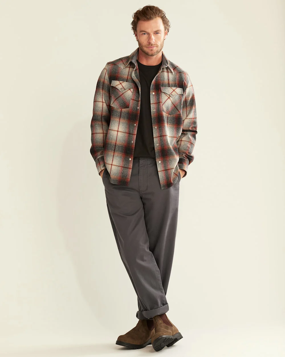 MEN'S PLAID SNAP-FRONT WESTERN CANYON SHIRT