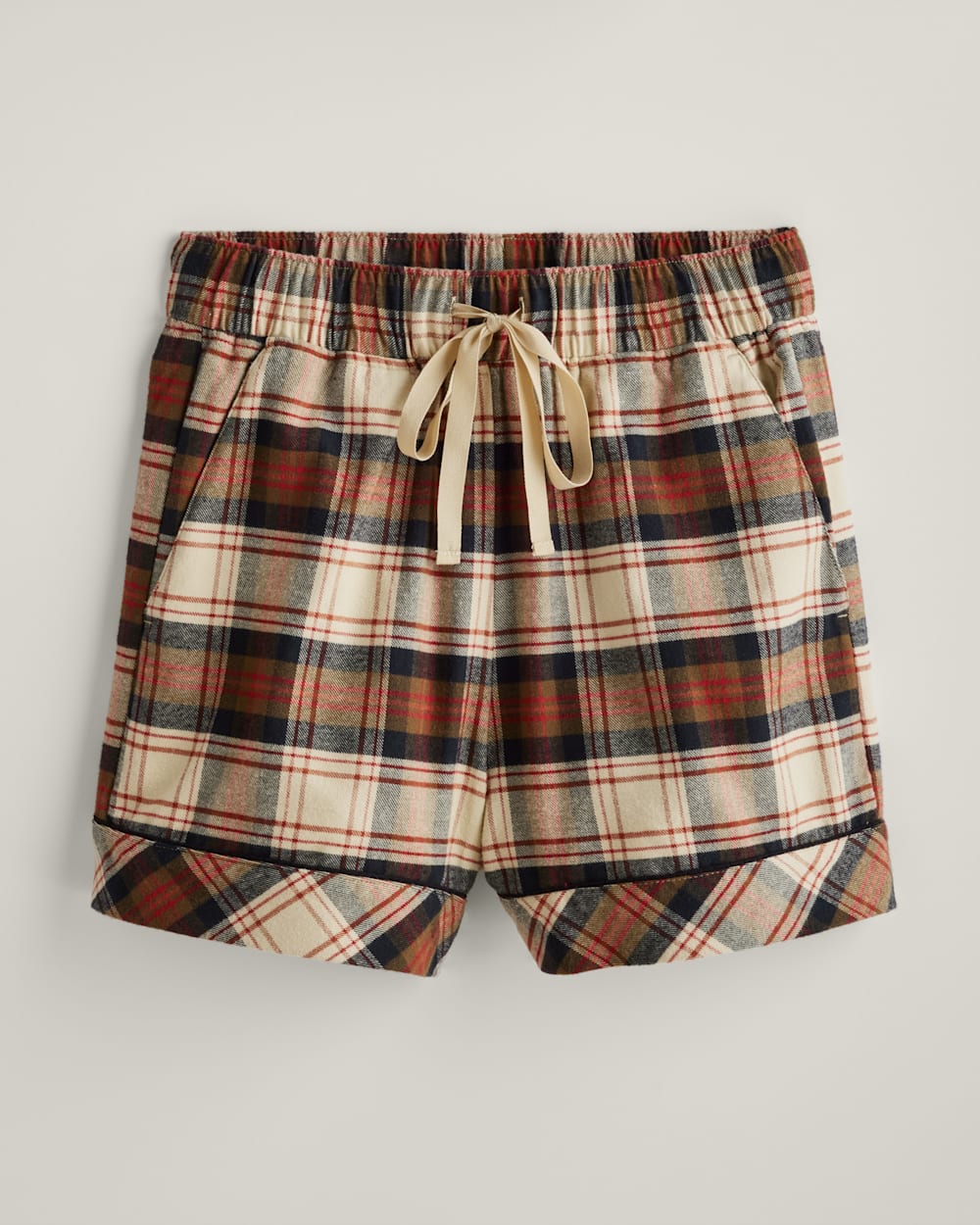 WOMEN'S PLAID FLANNEL PAJAMA SHORT SET