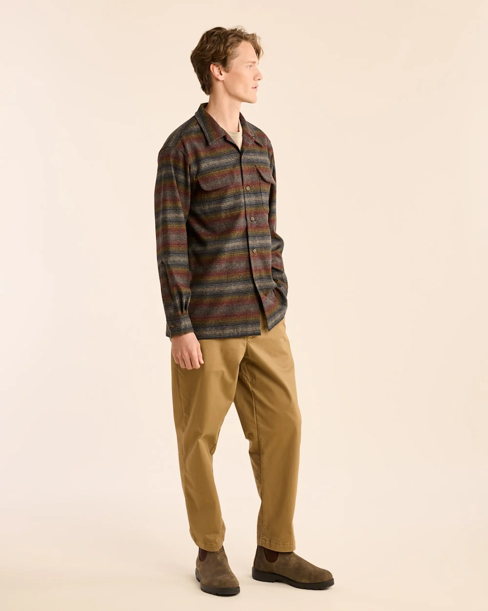 MEN'S STRIPE BOARD SHIRT