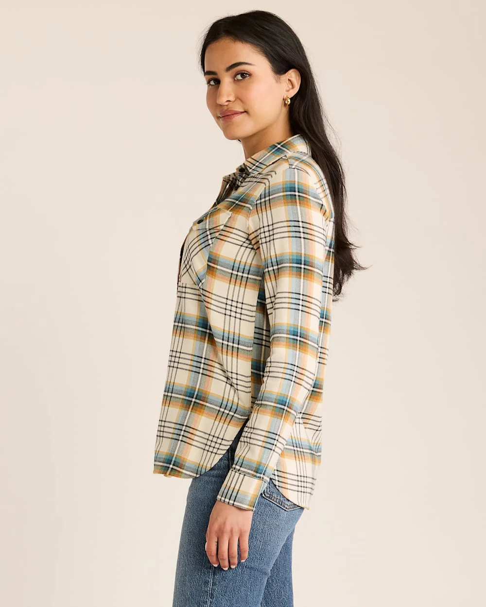 WOMEN'S PLAID MADISON DOUBLEBRUSHED FLANNEL SHIRT