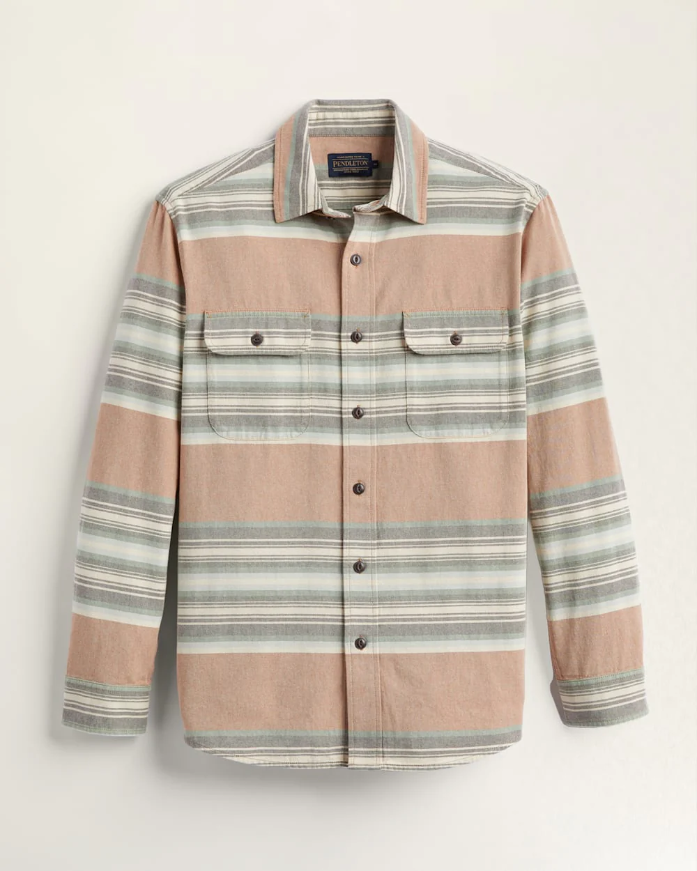 MEN'S STRIPED BEACH SHACK COTTON SHIRT