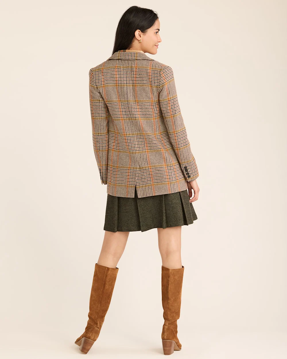 WOMEN'S DAVIS GLEN PLAID WOOL BLAZER