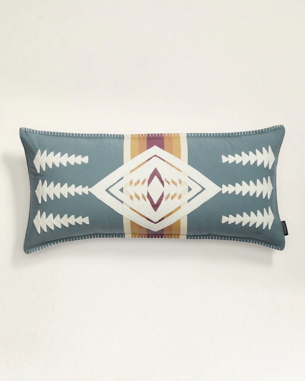 HARDING EMBROIDERED LUMBAR PILLOW