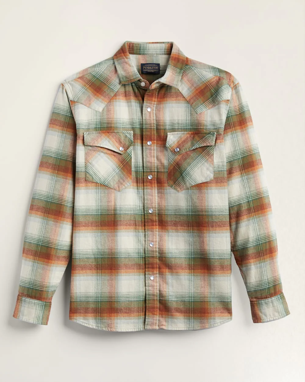 MEN'S PLAID WYATT SNAP-FRONT COTTON SHIRT