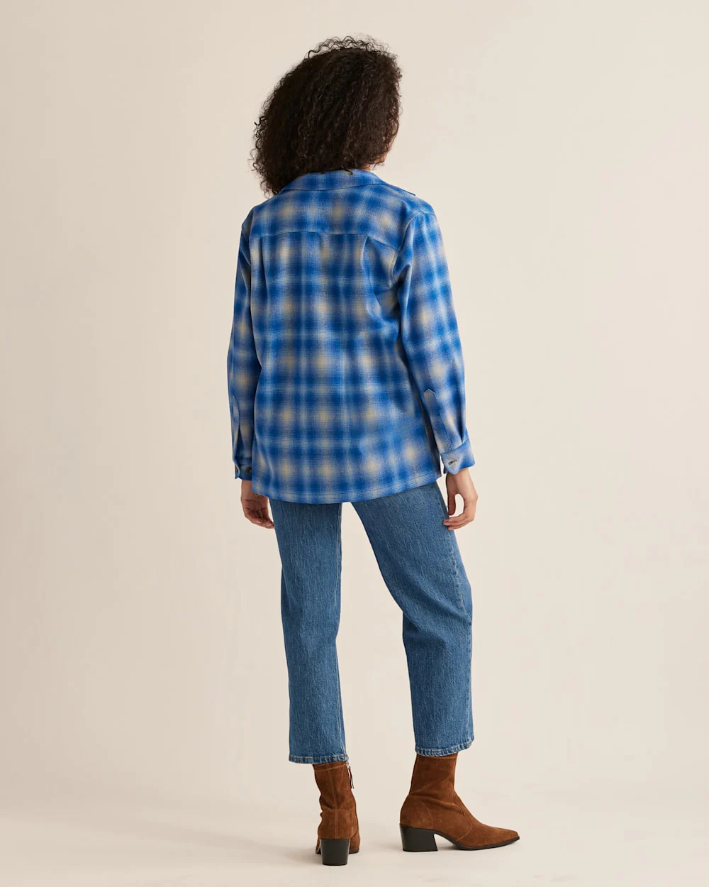 WOMEN'S PLAID BOYFRIEND BOARD SHIRT