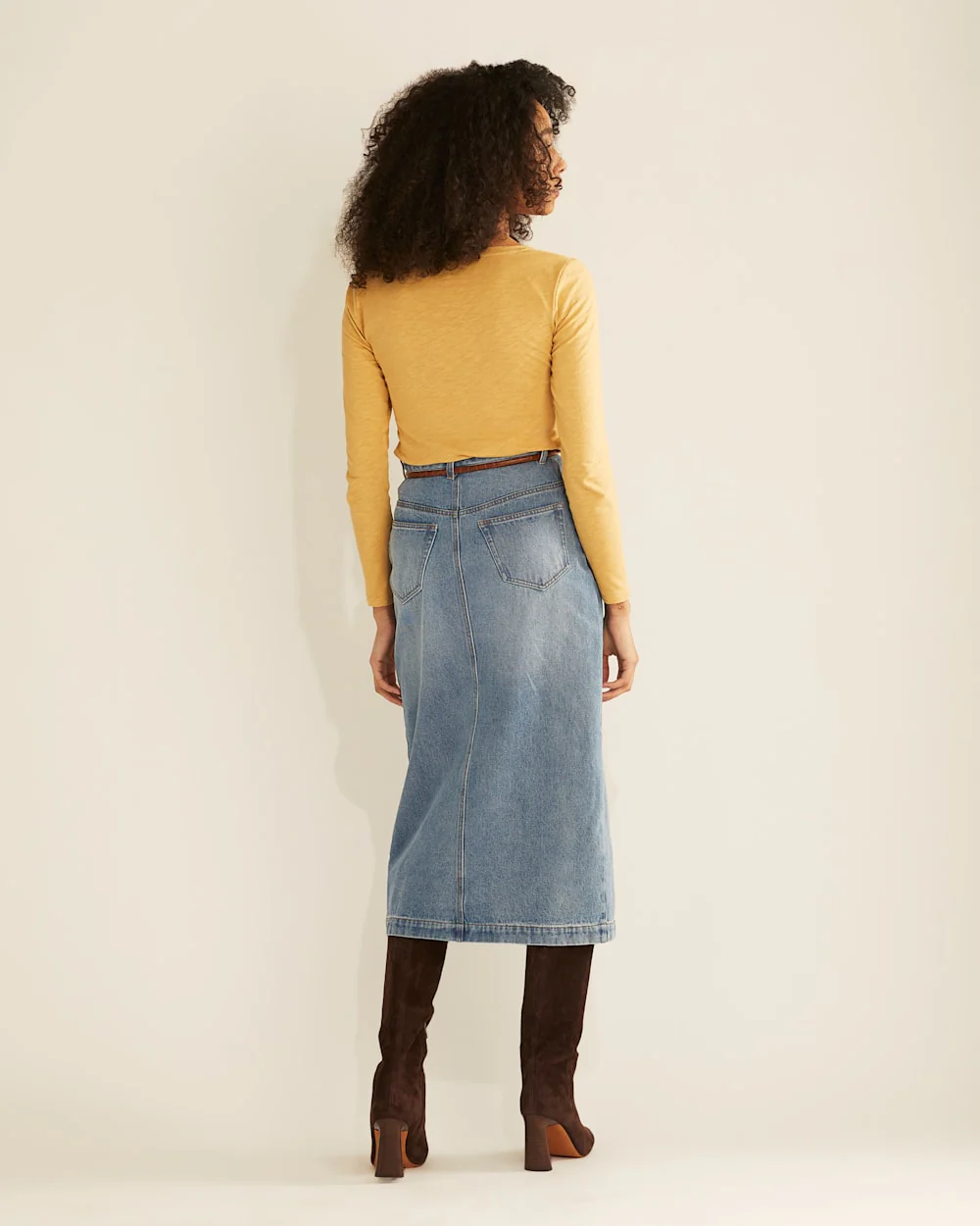 WOMEN'S LONG-SLEEVE COTTON SLUB HENLEY TEE