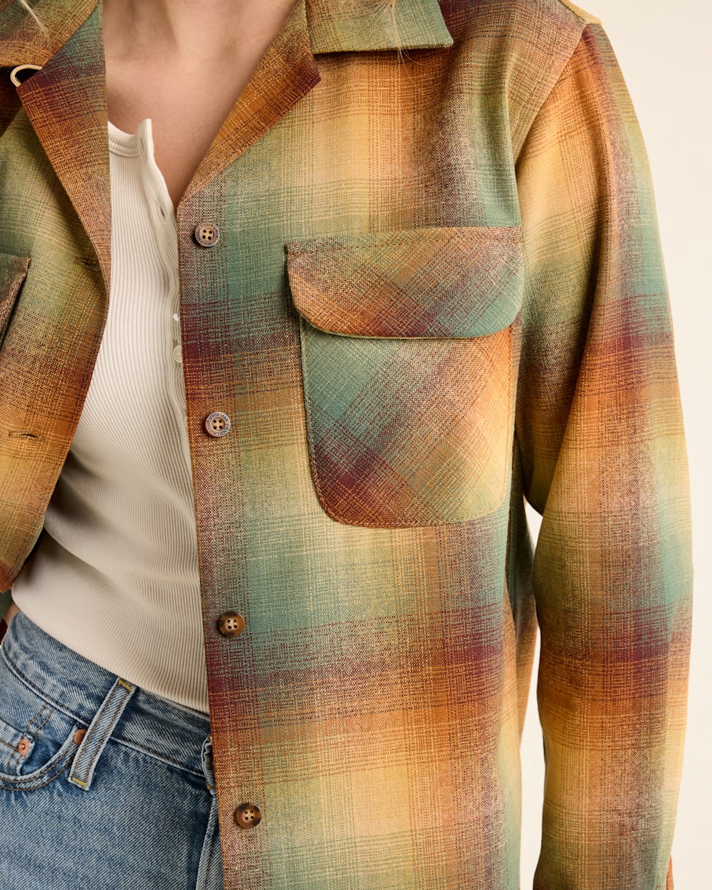 WOMEN'S PLAID BOYFRIEND BOARD SHIRT