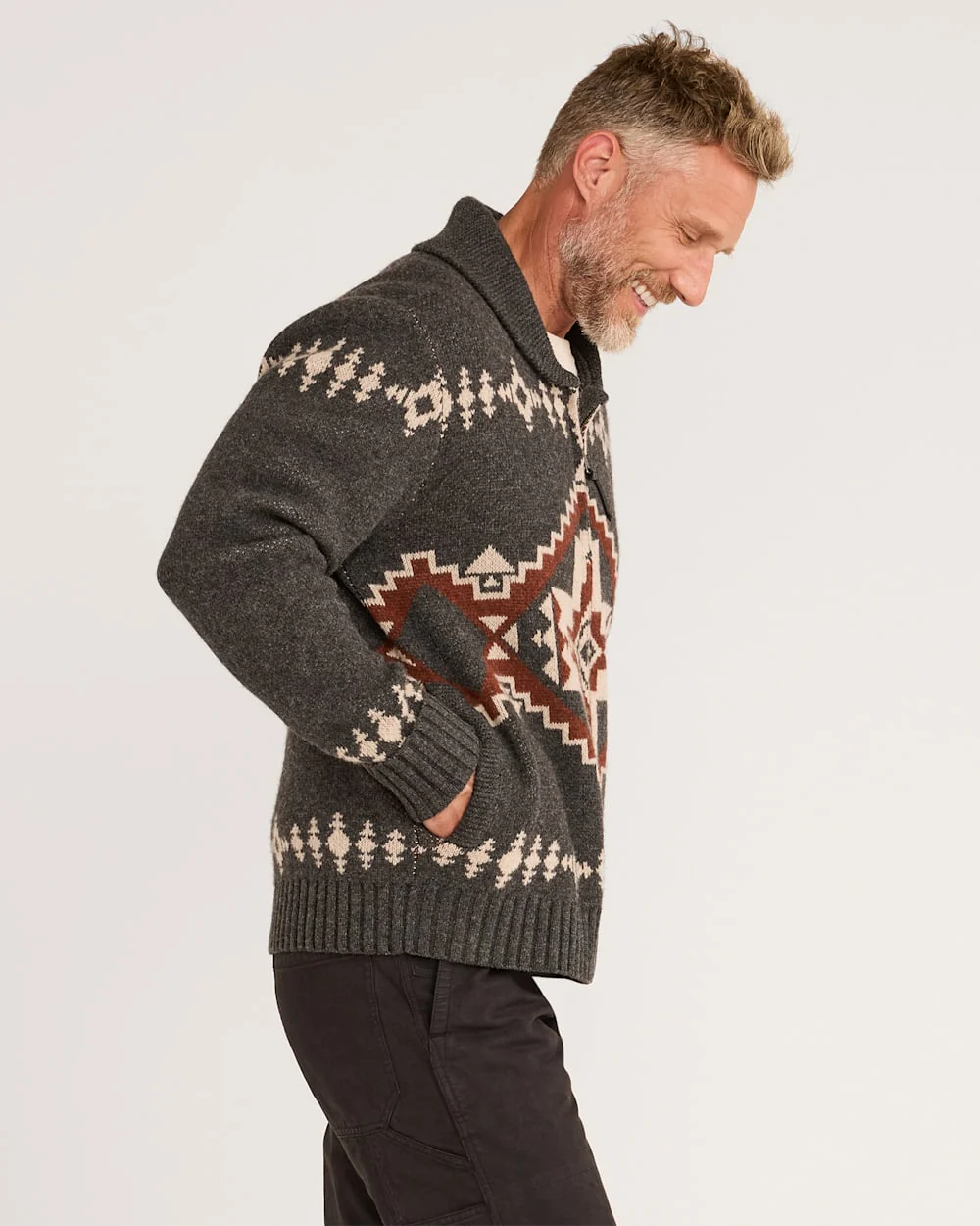 MEN'S FOUR CORNERS LAMBSWOOL CARDIGAN