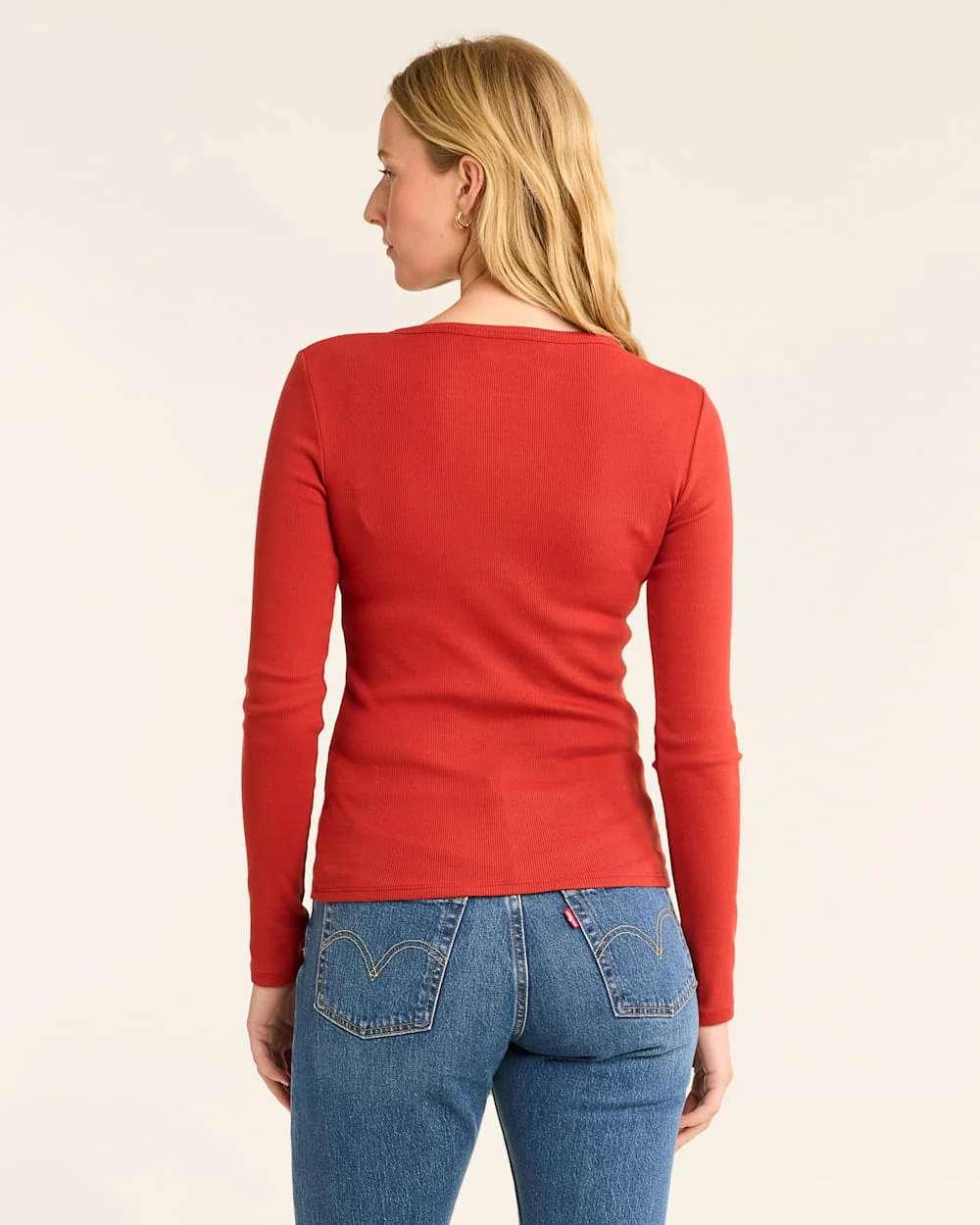 WOMEN'S LONG-SLEEVE PIMA COTTON HENLEY