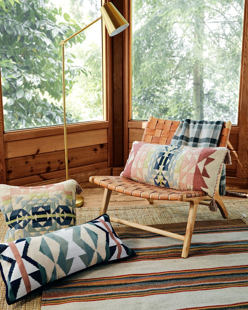OPAL SPRINGS EMBROIDERED SQUARE PILLOW
