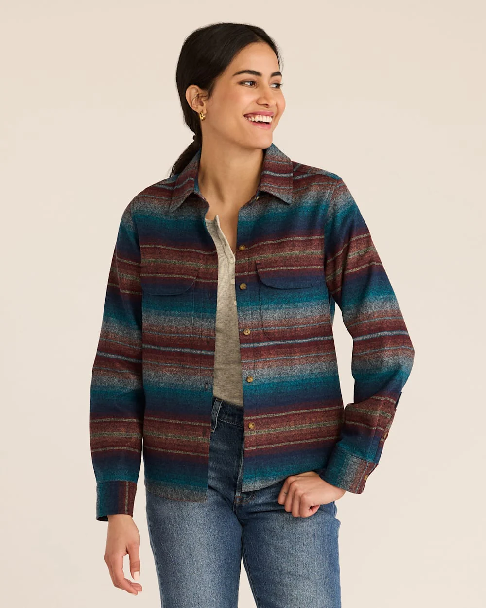 WOMEN'S STRIPED BOARD SHIRT
