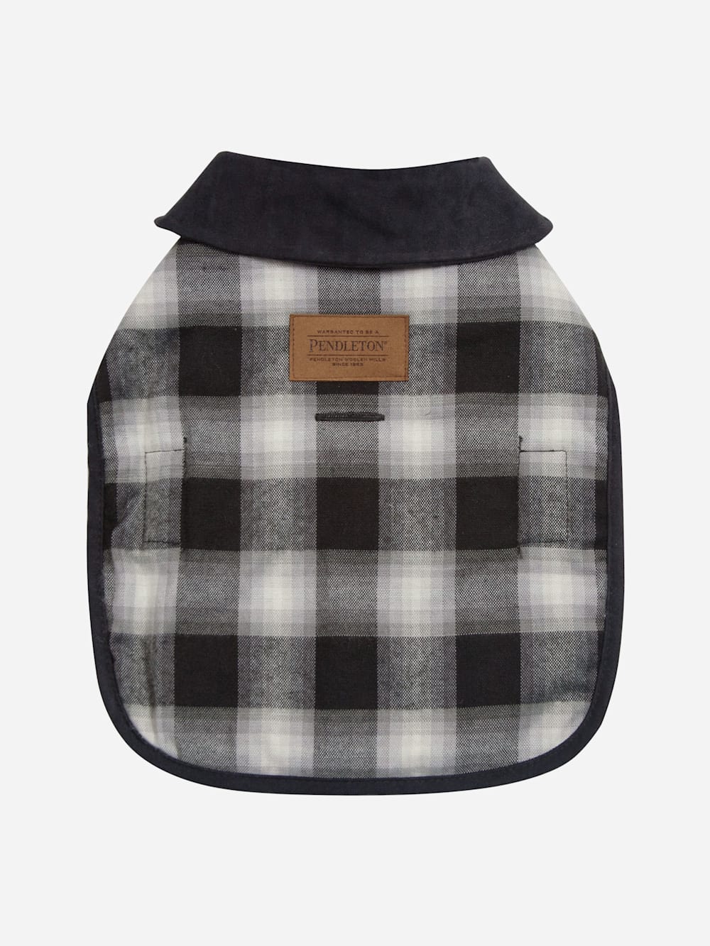 CHARCOAL OMBRE PLAID DOG COAT