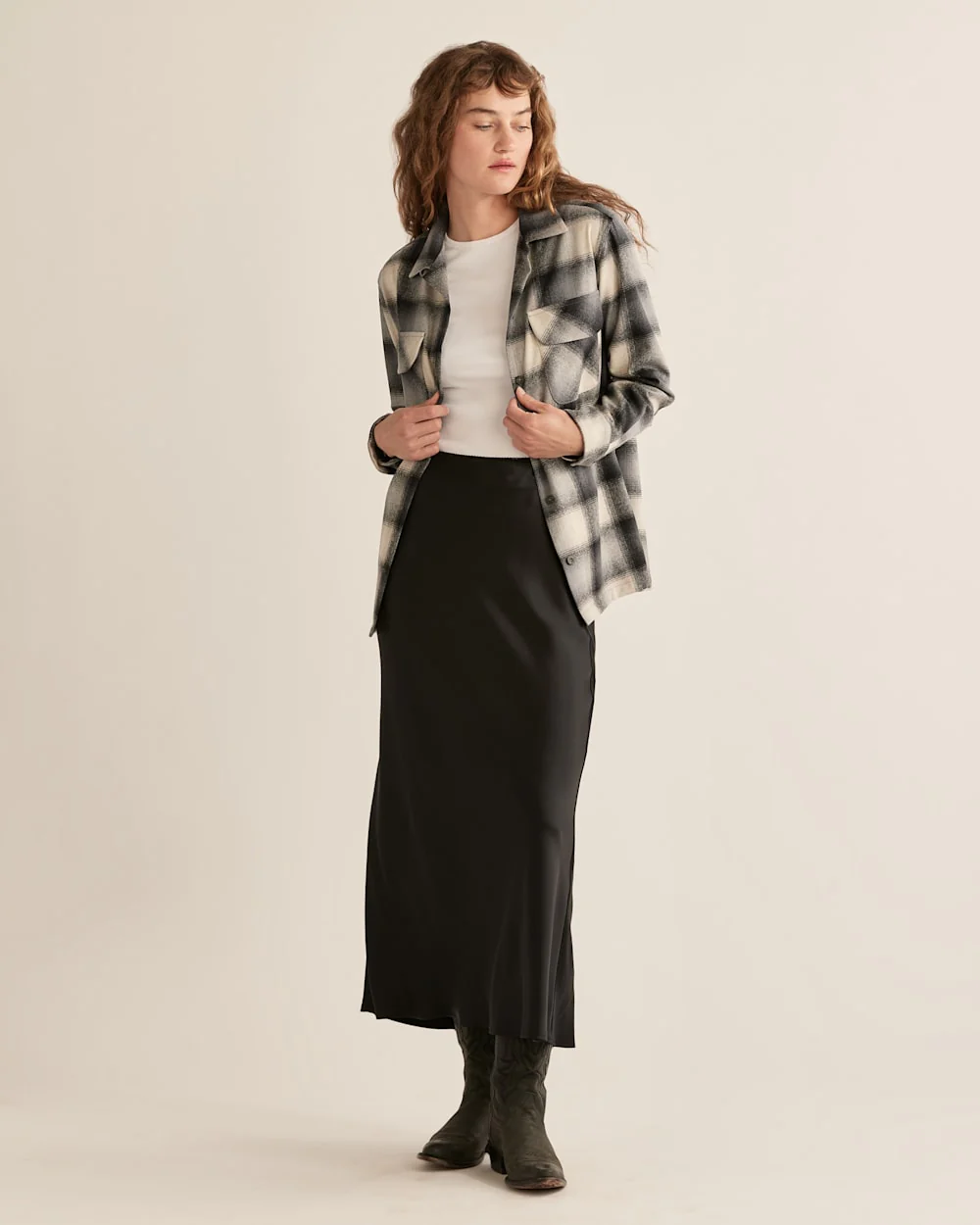 WOMEN'S PLAID BOYFRIEND BOARD SHIRT