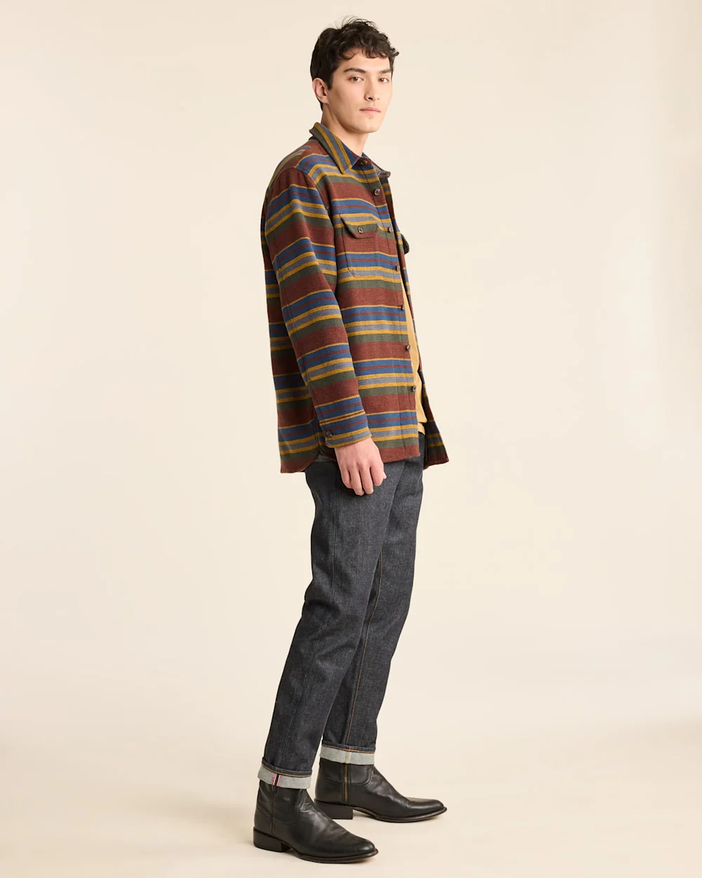 MEN'S DOUBLESOFT STRIPED DRIFTWOOD SHIRT