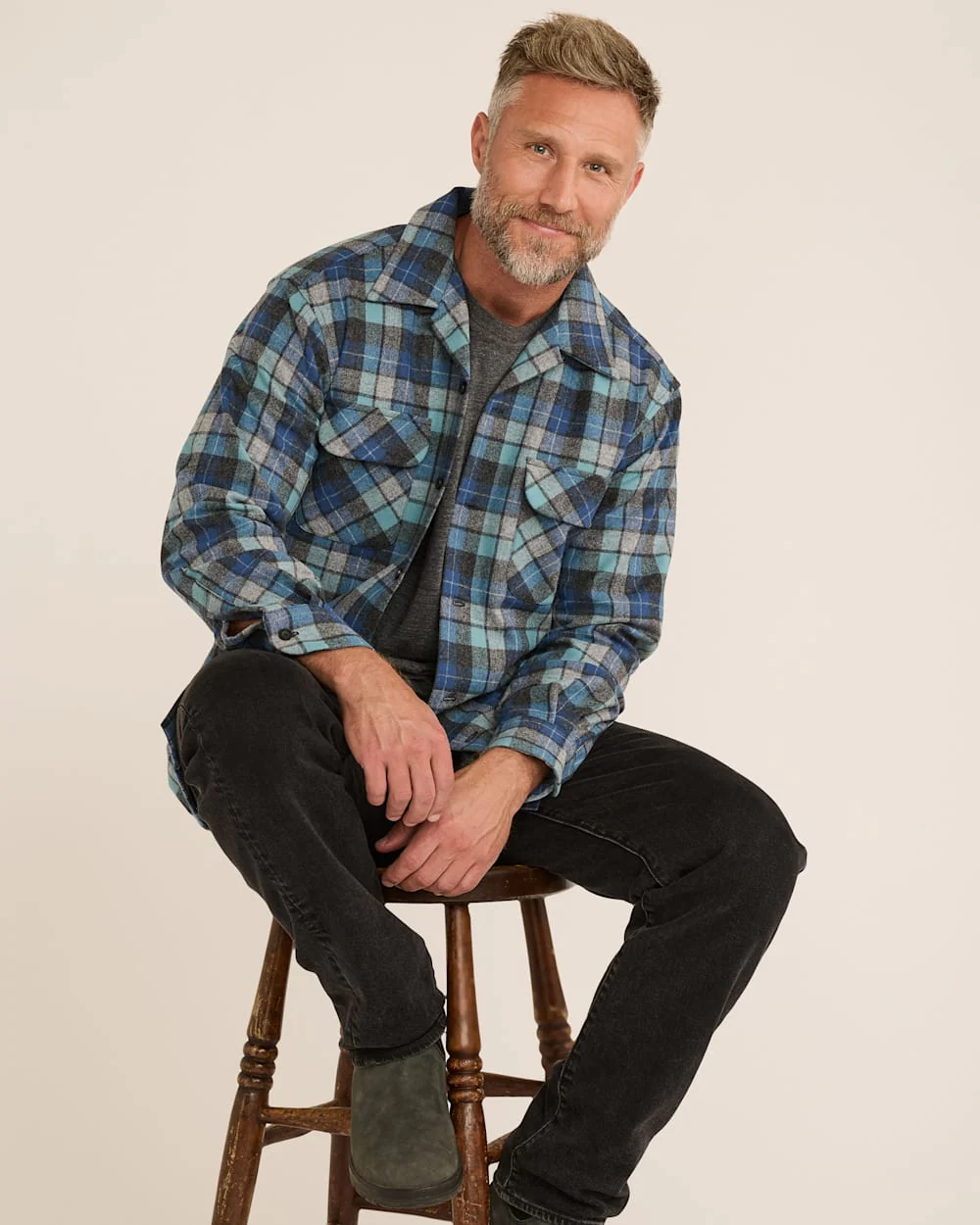 MEN'S PLAID BOARD SHIRT