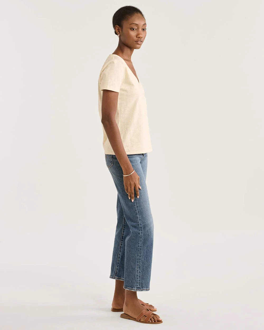 WOMEN'S SHORT-SLEEVE COTTON SLUB TEE