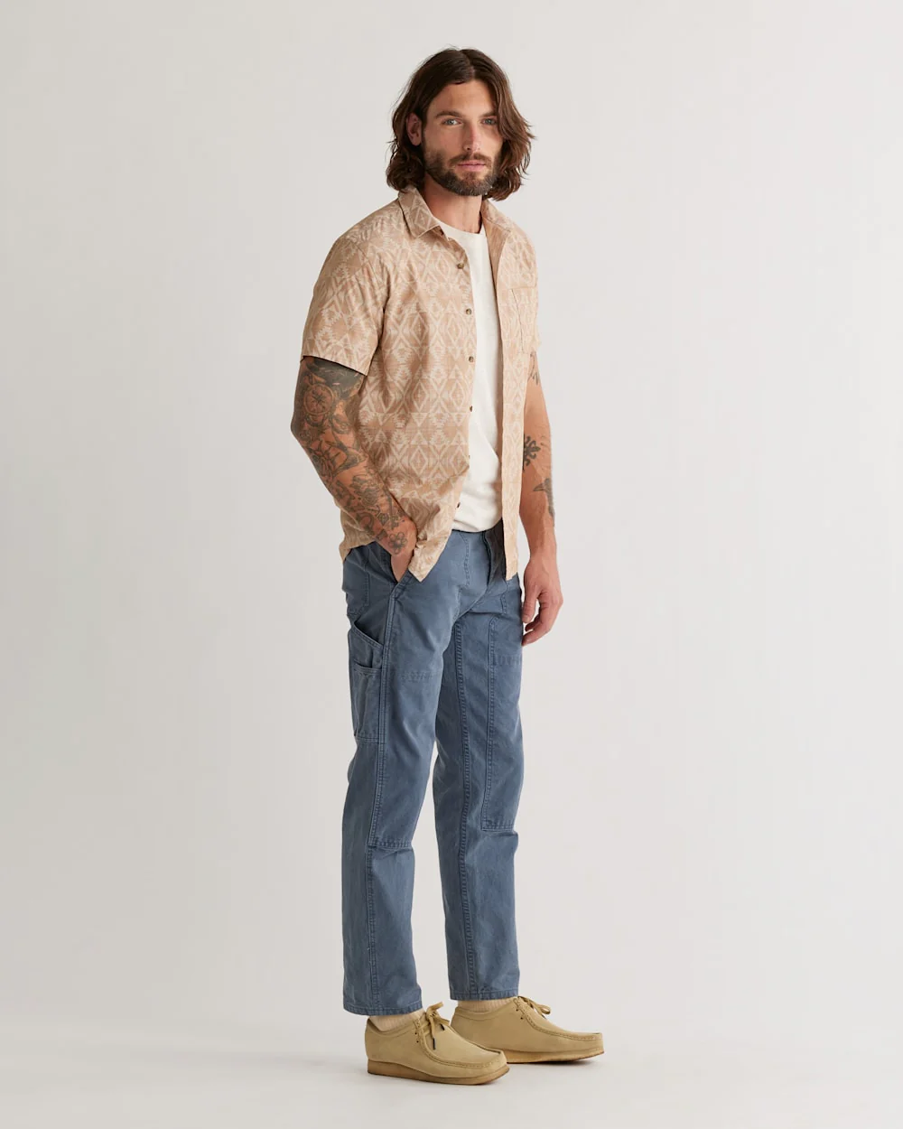 MEN'S SHORT-SLEEVE DEACON CHAMBRAY SHIRT