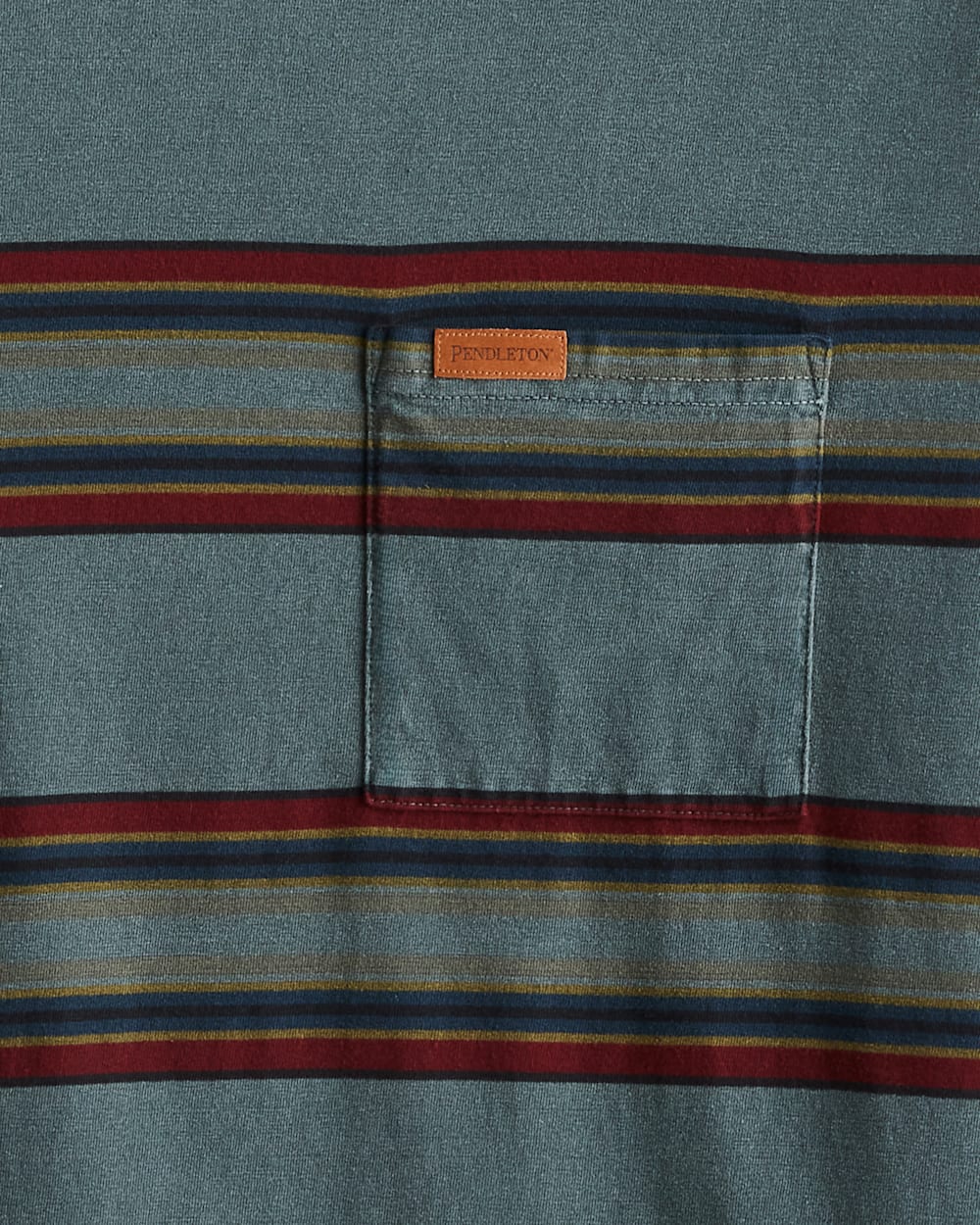 MEN'S LONG-SLEEVE STRIPED DESCHUTES POCKET TEE