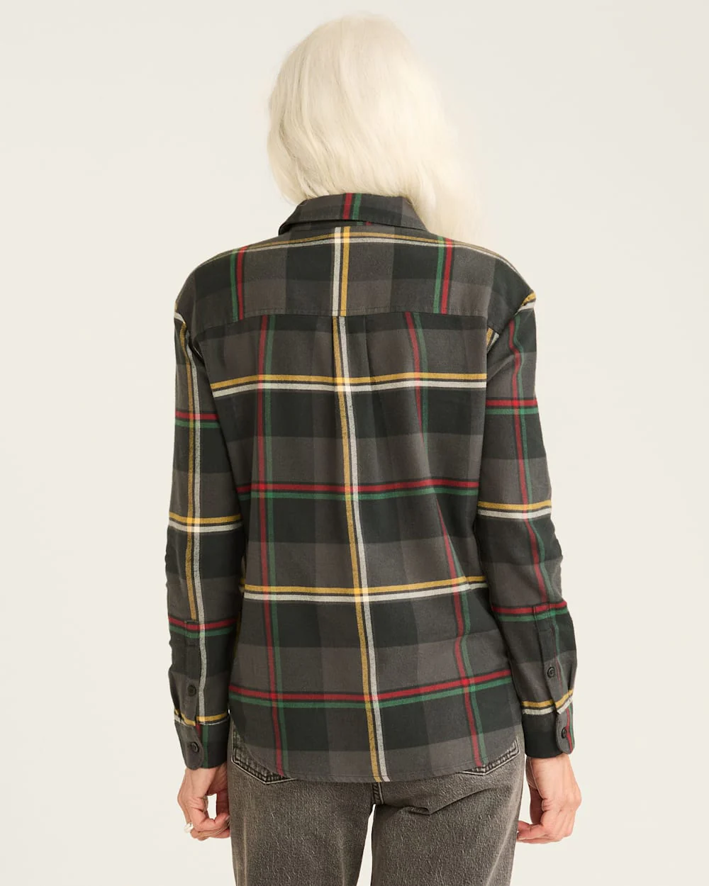 WOMEN'S PLAID BOYFRIEND DOUBLEBRUSHED FLANNEL SHIRT