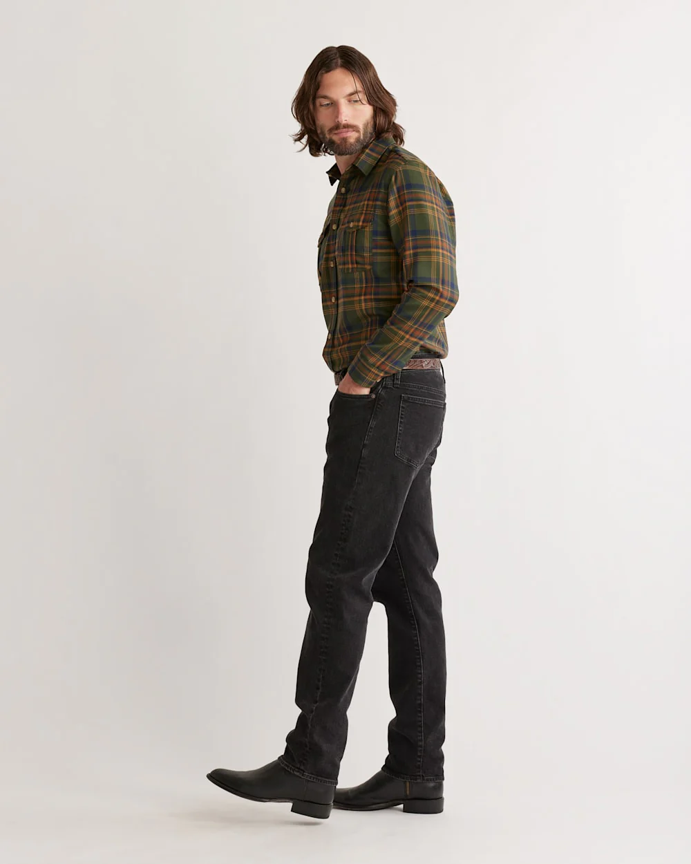 MEN'S PLAID HARRISON MERINO SHIRT