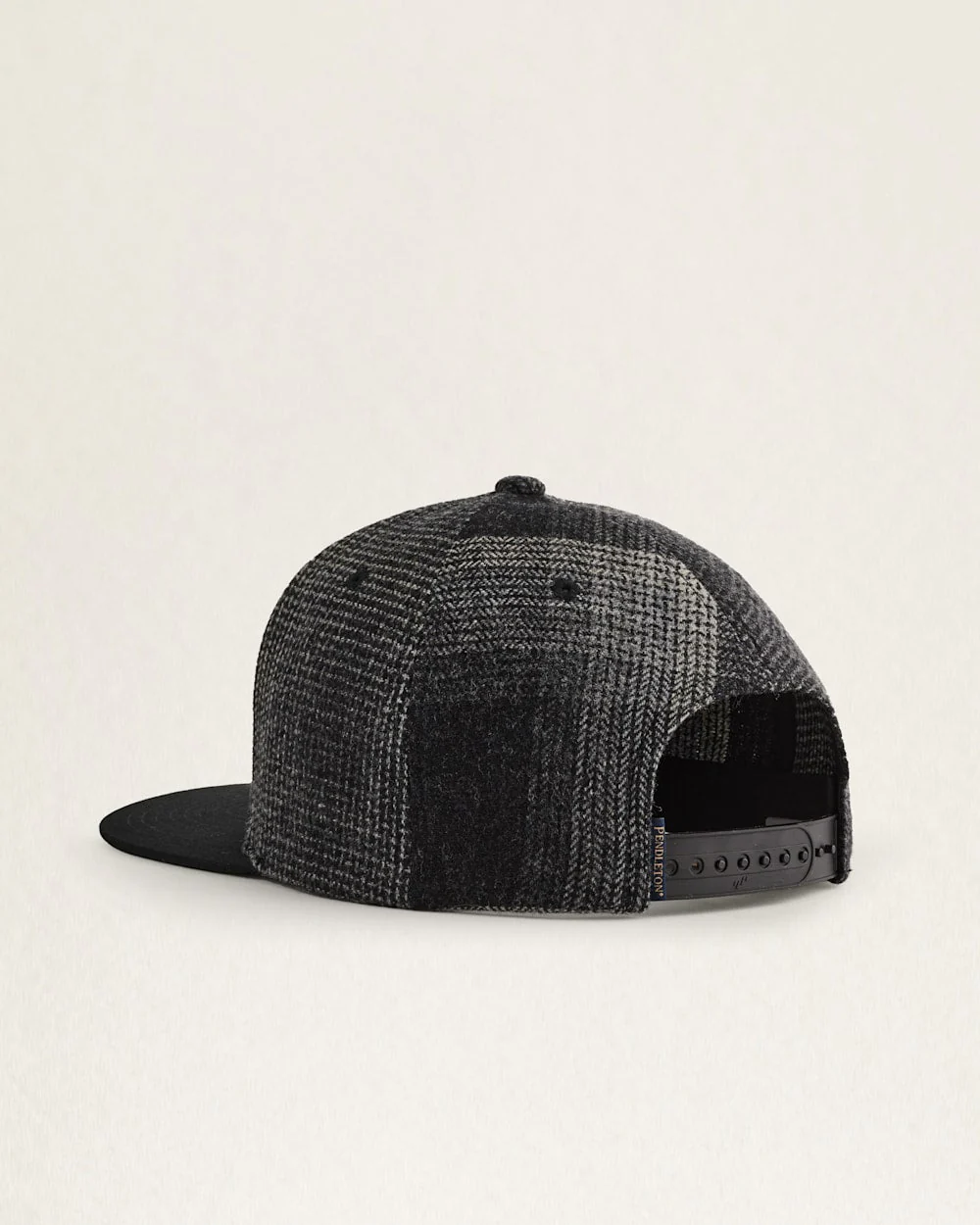 PLAID PATCHWORK FLAT BRIM HAT