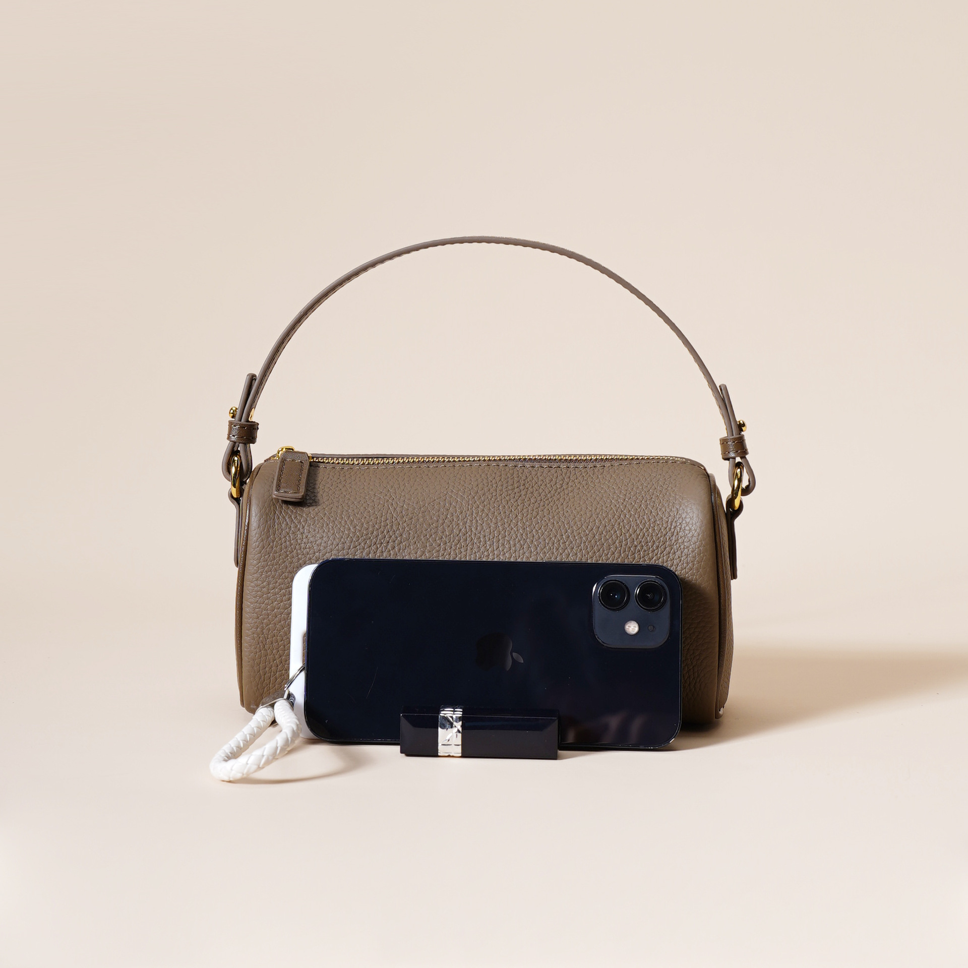 Black Cowhide high-grade genuine leather women's bag simple underarm bag popular all-match handheld crossbody bag