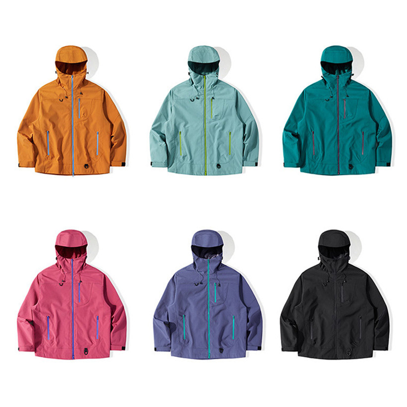 Outdoor jacket trendy brand outdoor zipper, dopamine single-layer waterproof and windproof jacket