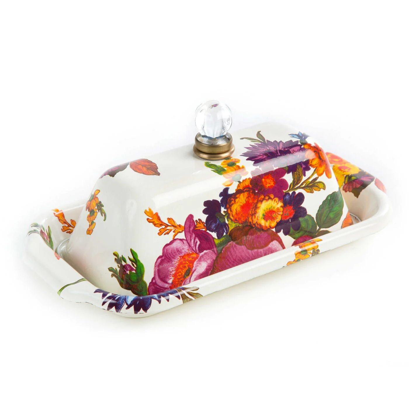 Flower Market Butter Box - White by Mackenzie-Childs