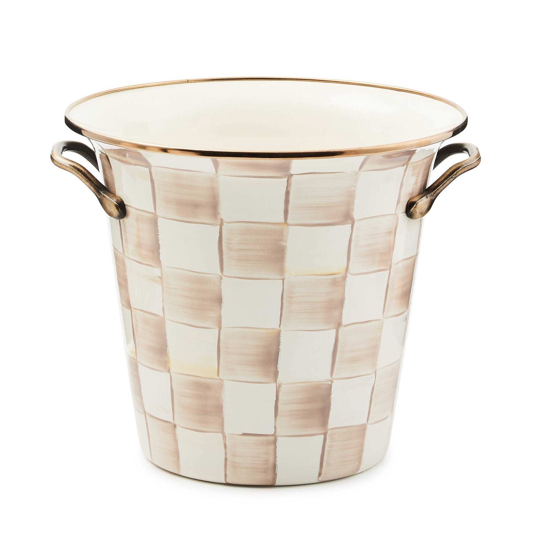 Mocha Check Wine Cooler by MacKenzie-Childs