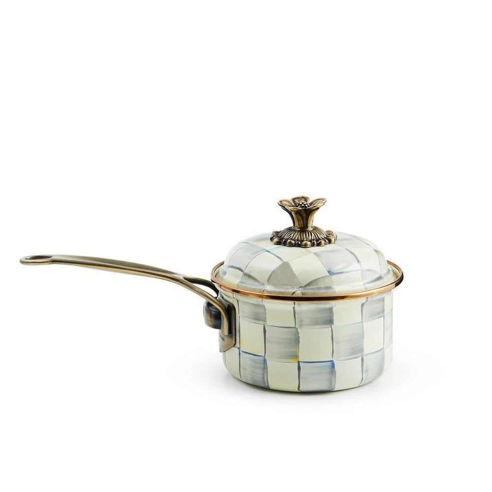 Sterling Check Enamel 1 Qt. Saucepan
