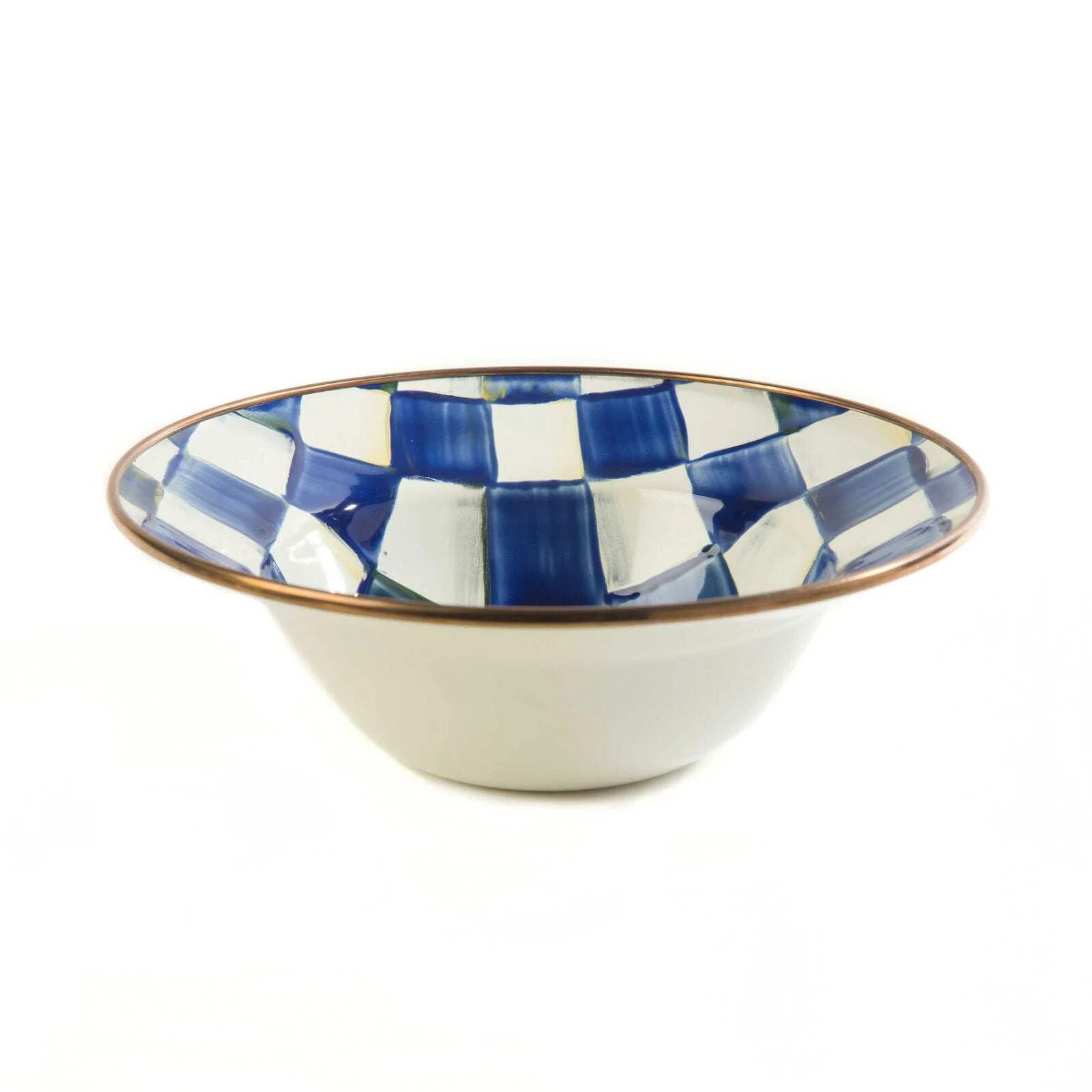 Royal Check Enamel BREAKFAST BOWL Blue - 19.05cm