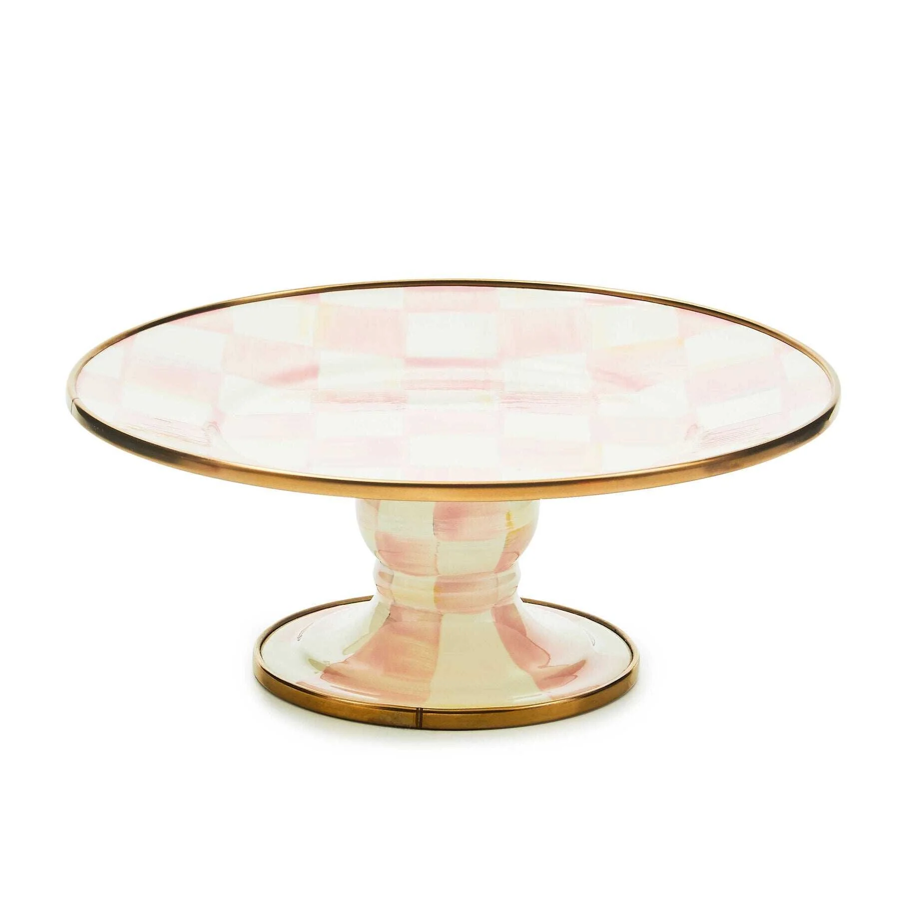 Rosy Check Mini Pedestal Platter